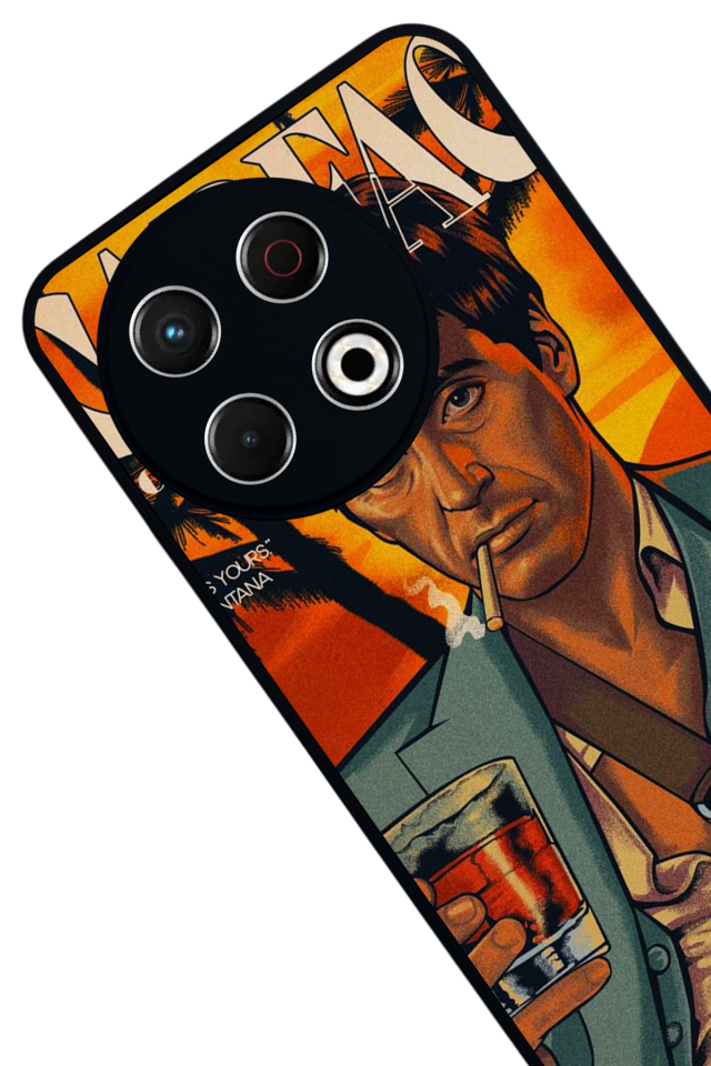 Tecno Spark 30 Pro Uyumlu Scarface Tasarımlı Glossy Premium Kılıf