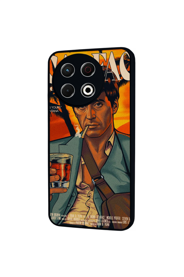 Tecno Spark 30 Pro Uyumlu Scarface Tasarımlı Glossy Premium Kılıf