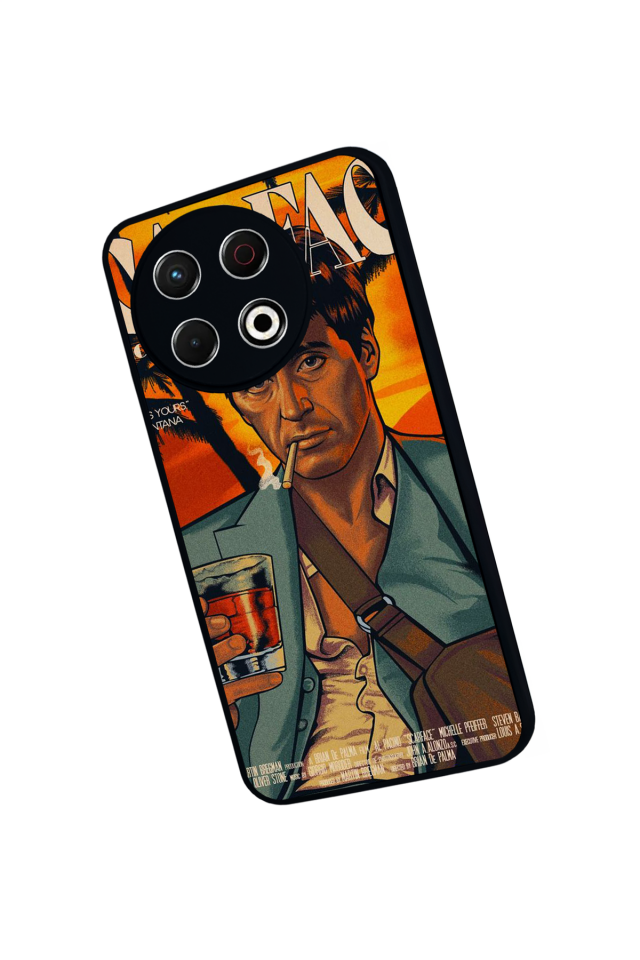 Tecno Spark 30 Pro Uyumlu Scarface Tasarımlı Glossy Premium Kılıf