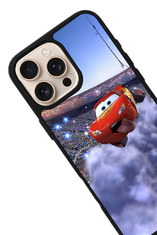 iPhone 15 Pro Uyumlu Simsek McQueen Tasarımlı Glossy Premium Kılıf