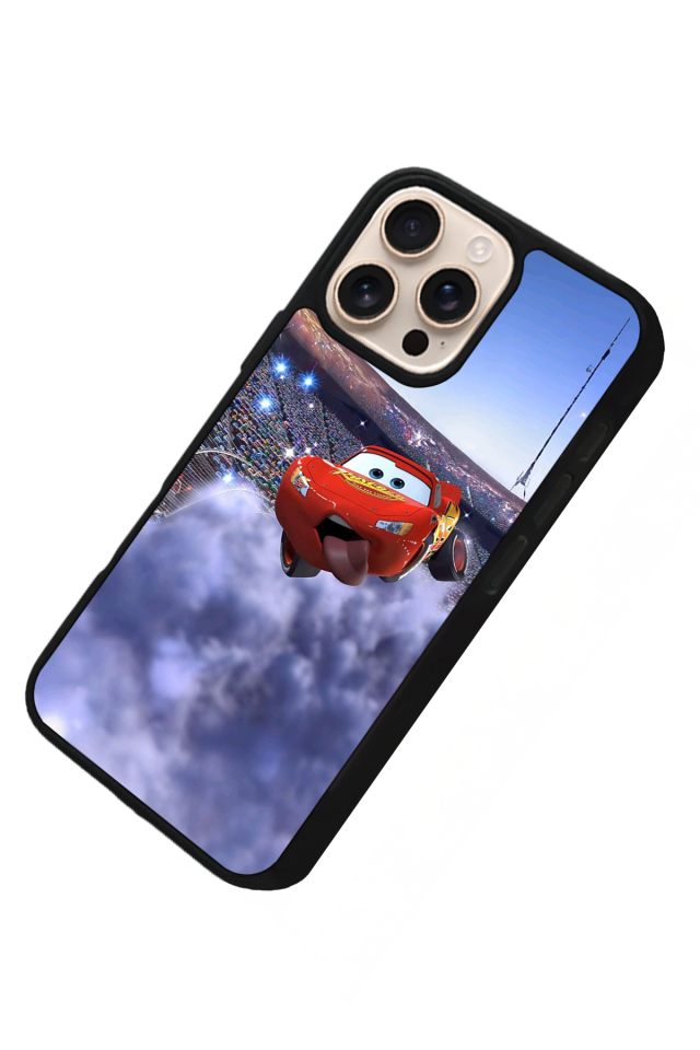 iPhone 15 Pro Uyumlu Simsek McQueen Tasarımlı Glossy Premium Kılıf