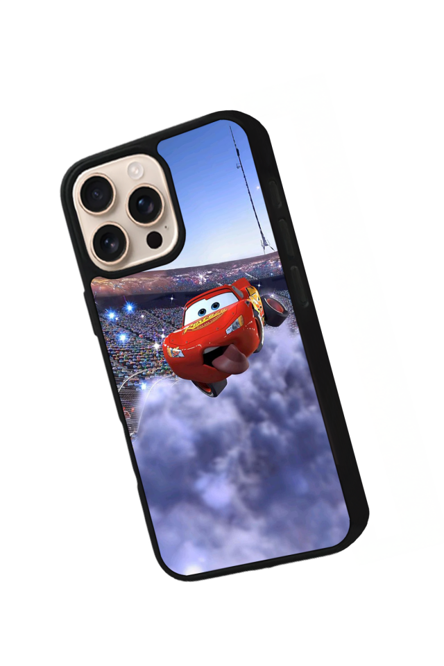 iPhone 15 Pro Uyumlu Simsek McQueen Tasarımlı Glossy Premium Kılıf