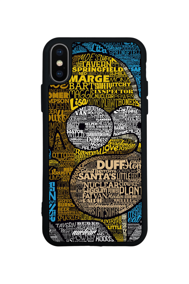 iPhone XS Max Uyumlu The Simpsons Tasarımlı Glossy Premium Kılıf