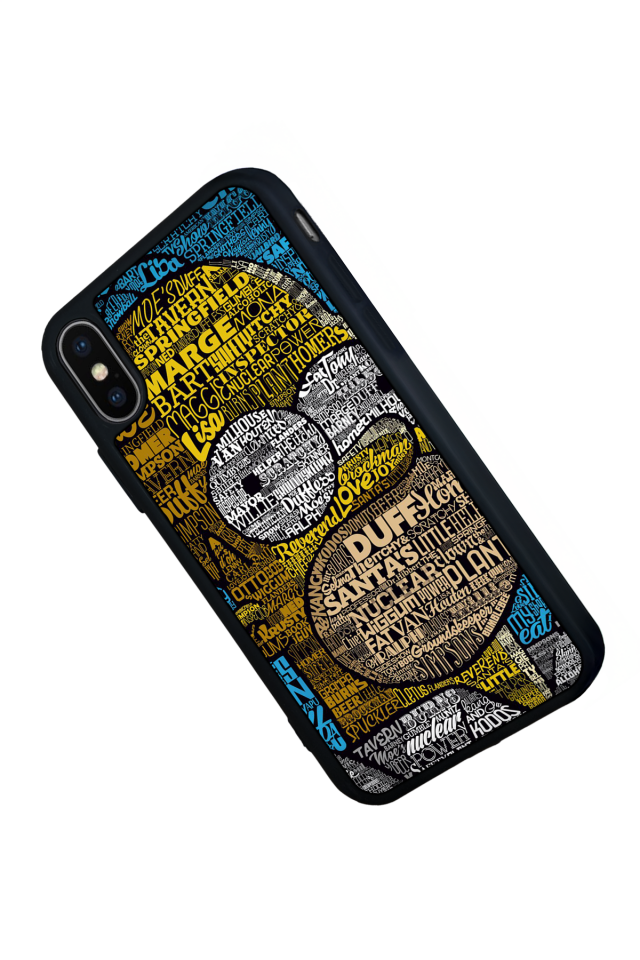 iPhone XS Max Uyumlu The Simpsons Tasarımlı Glossy Premium Kılıf