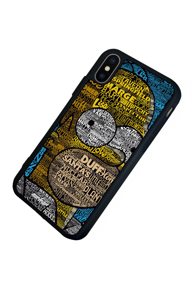 iPhone XS Max Uyumlu The Simpsons Tasarımlı Glossy Premium Kılıf