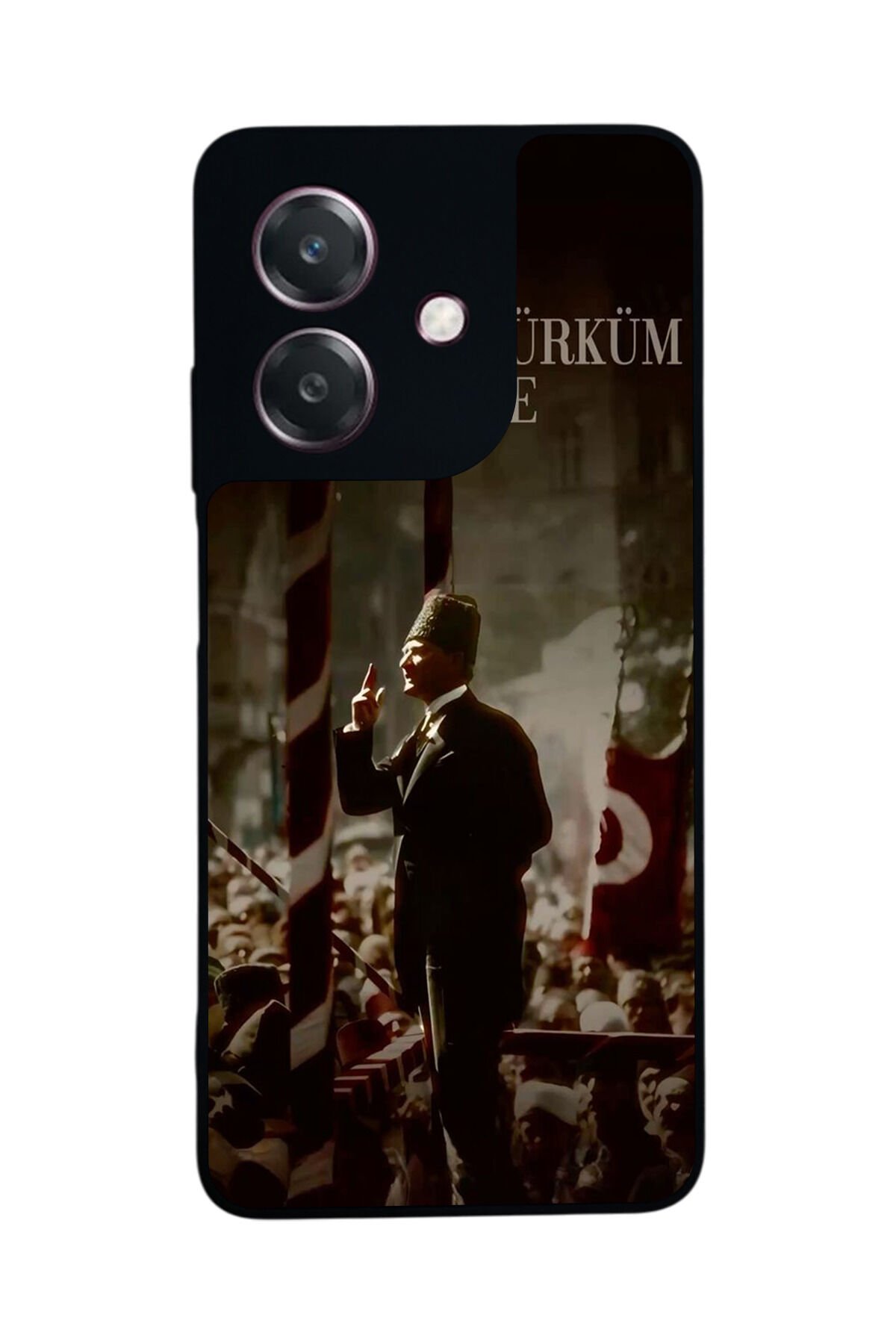Oppo A3 5G Uyumlu Mustafa Kemal Ataturk Tasarımlı Glossy Premium Kılıf