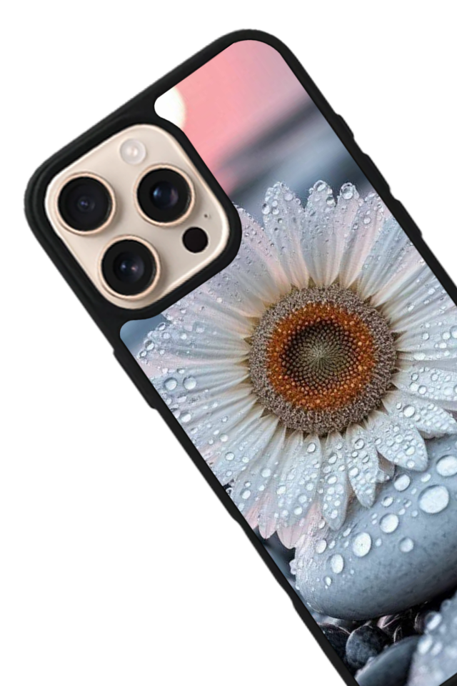 iPhone 15 Pro Max Uyumlu Cicek Tasarımlı Glossy Premium Kılıf
