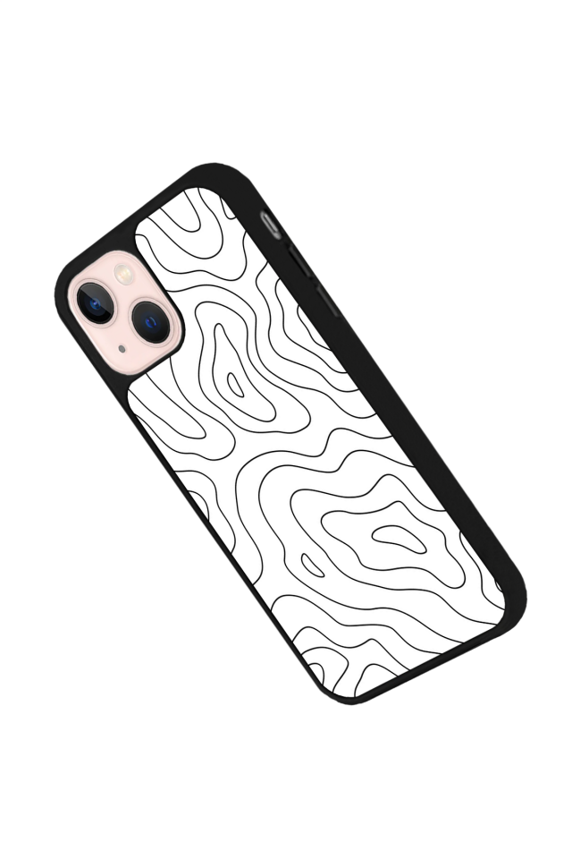 iPhone 15 Plus Uyumlu Çizgi Sanatı Tasarımlı Glossy Premium Kılıf