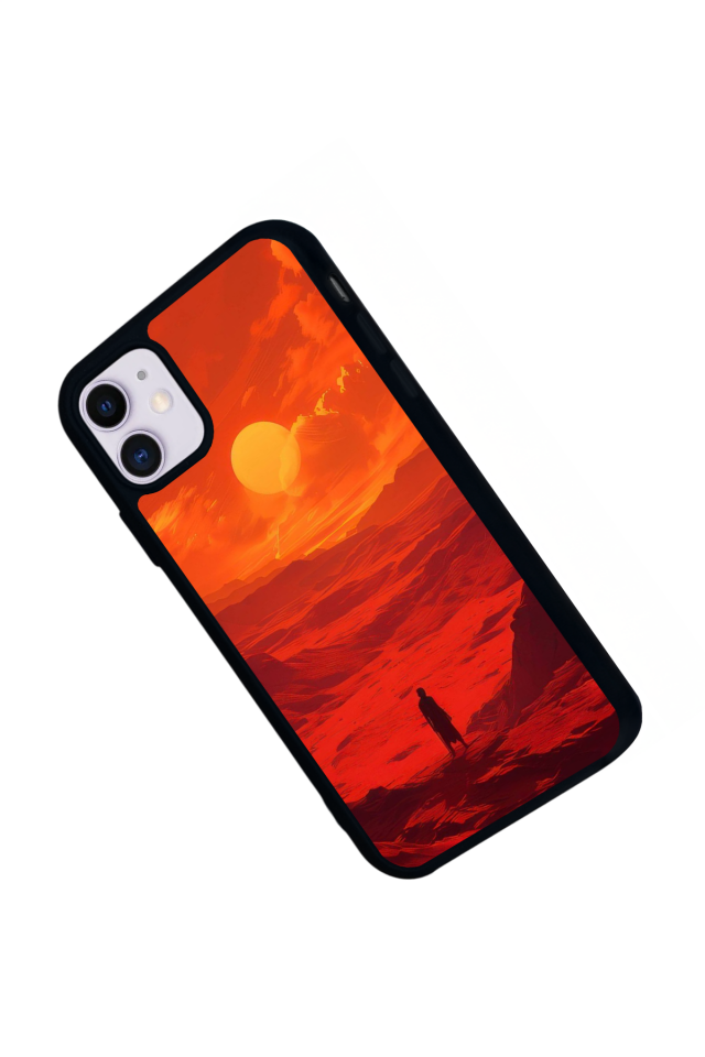 iPhone 11 Uyumlu Güneş Tasarımlı Glossy Premium Kılıf