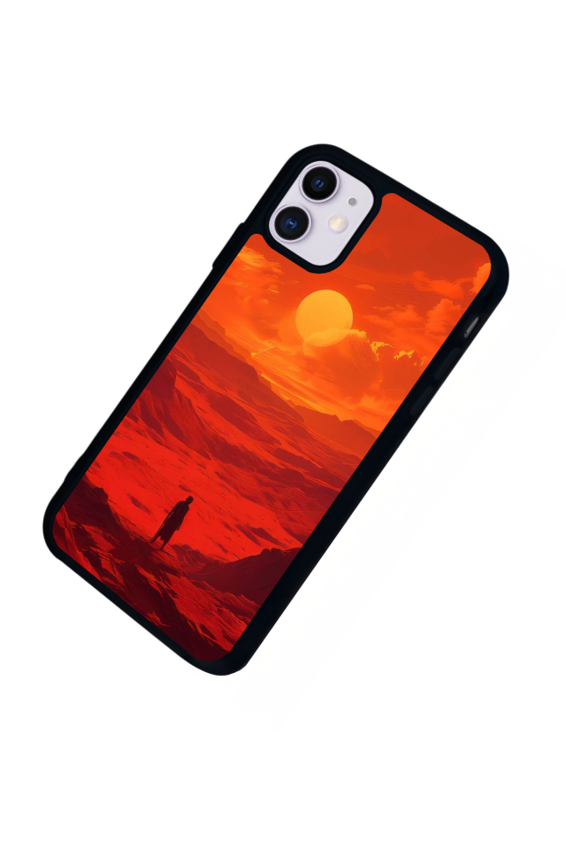 iPhone 11 Uyumlu Güneş Tasarımlı Glossy Premium Kılıf