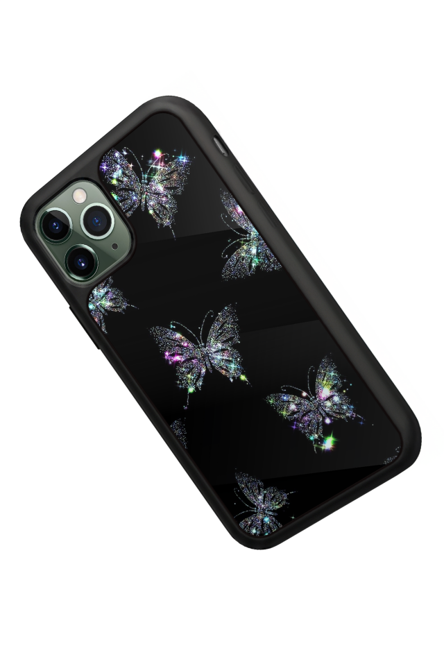 iPhone 11 Pro Uyumlu Kelebek Tasarımlı Glossy Premium Kılıf