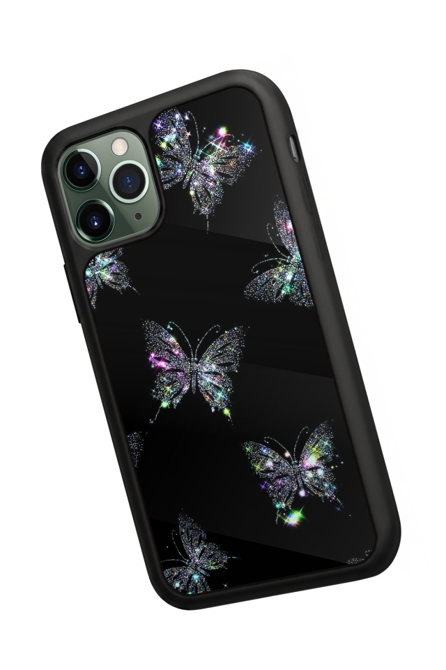 iPhone 11 Pro Uyumlu Kelebek Tasarımlı Glossy Premium Kılıf