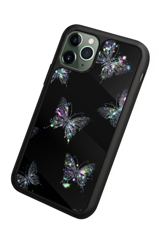 iPhone 11 Pro Uyumlu Kelebek Tasarımlı Glossy Premium Kılıf