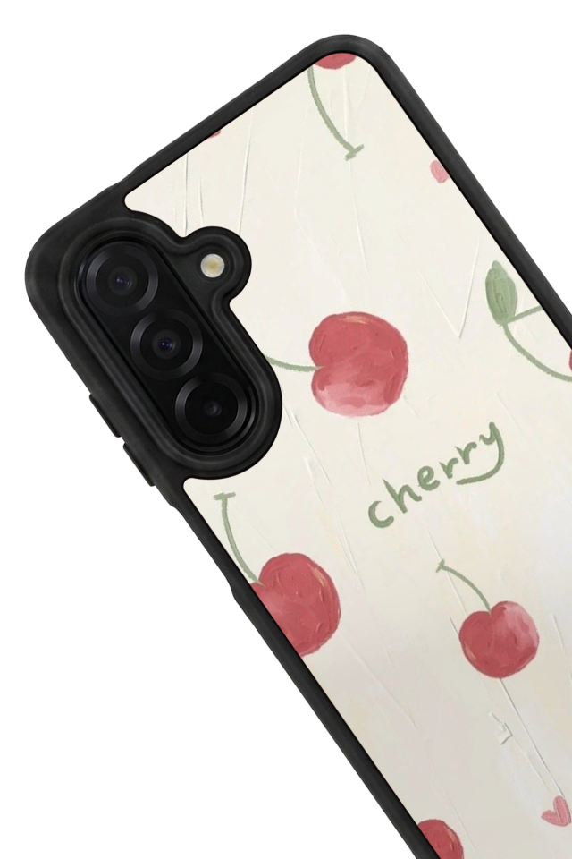 Samsung Galaxy A36 Uyumlu Kiraz Tasarımlı Glossy Premium Kılıf