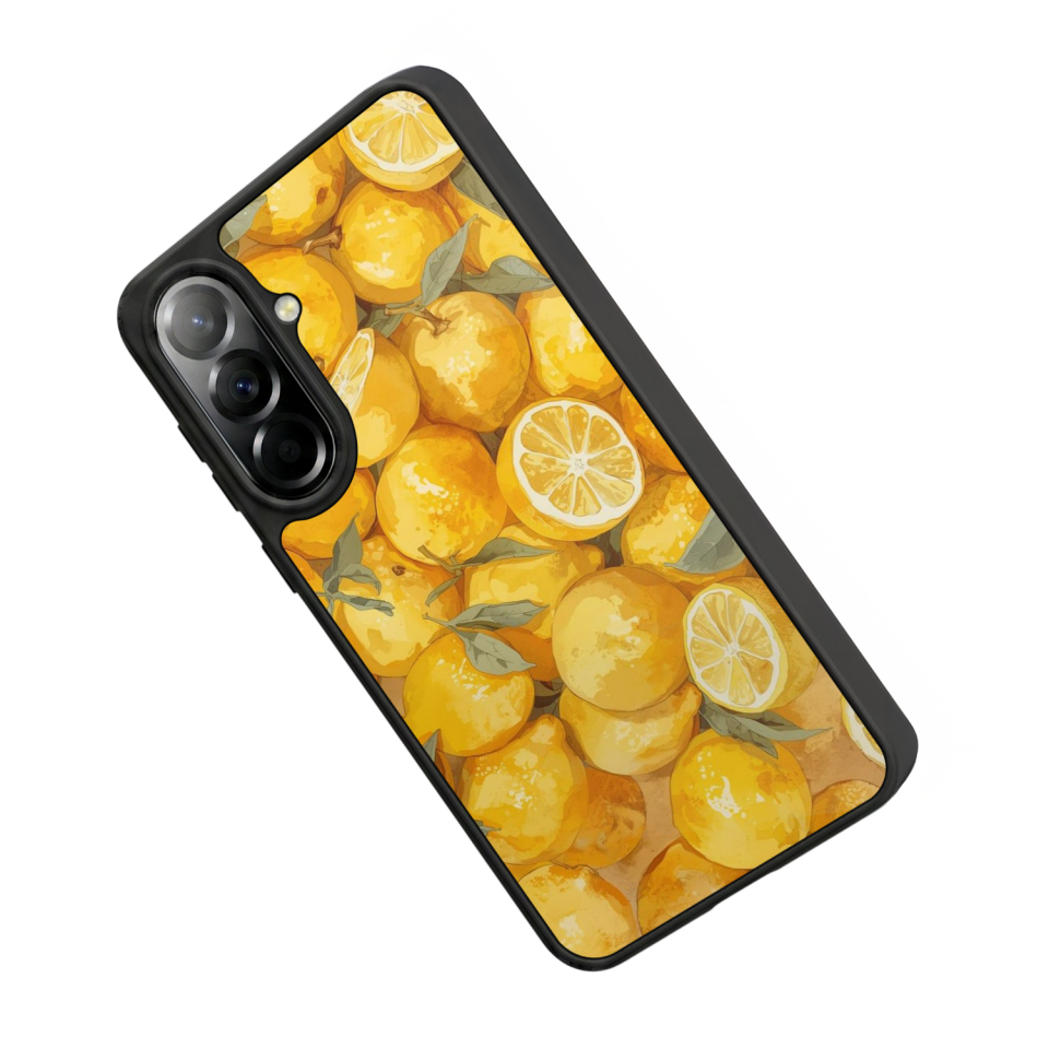 Samsung Galaxy A57 Uyumlu Limon Tasarımlı Glossy Premium Kılıf