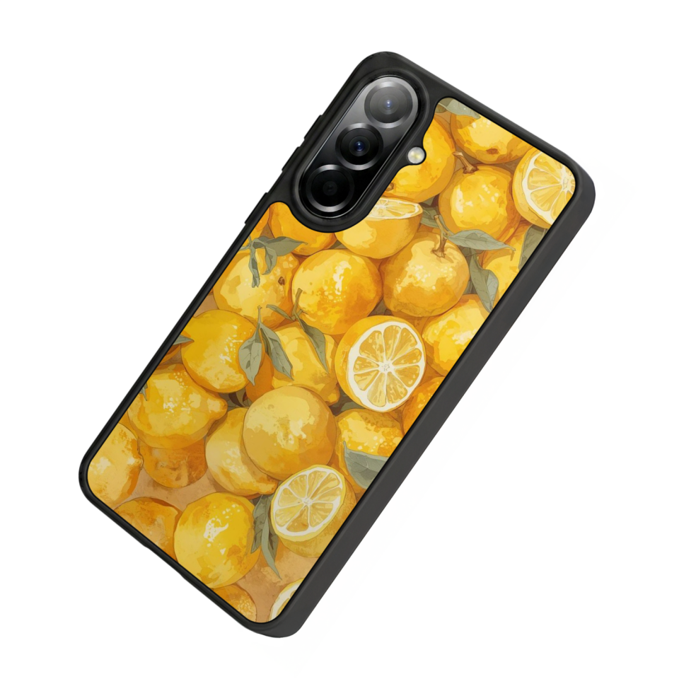 Samsung Galaxy A57 Uyumlu Limon Tasarımlı Glossy Premium Kılıf