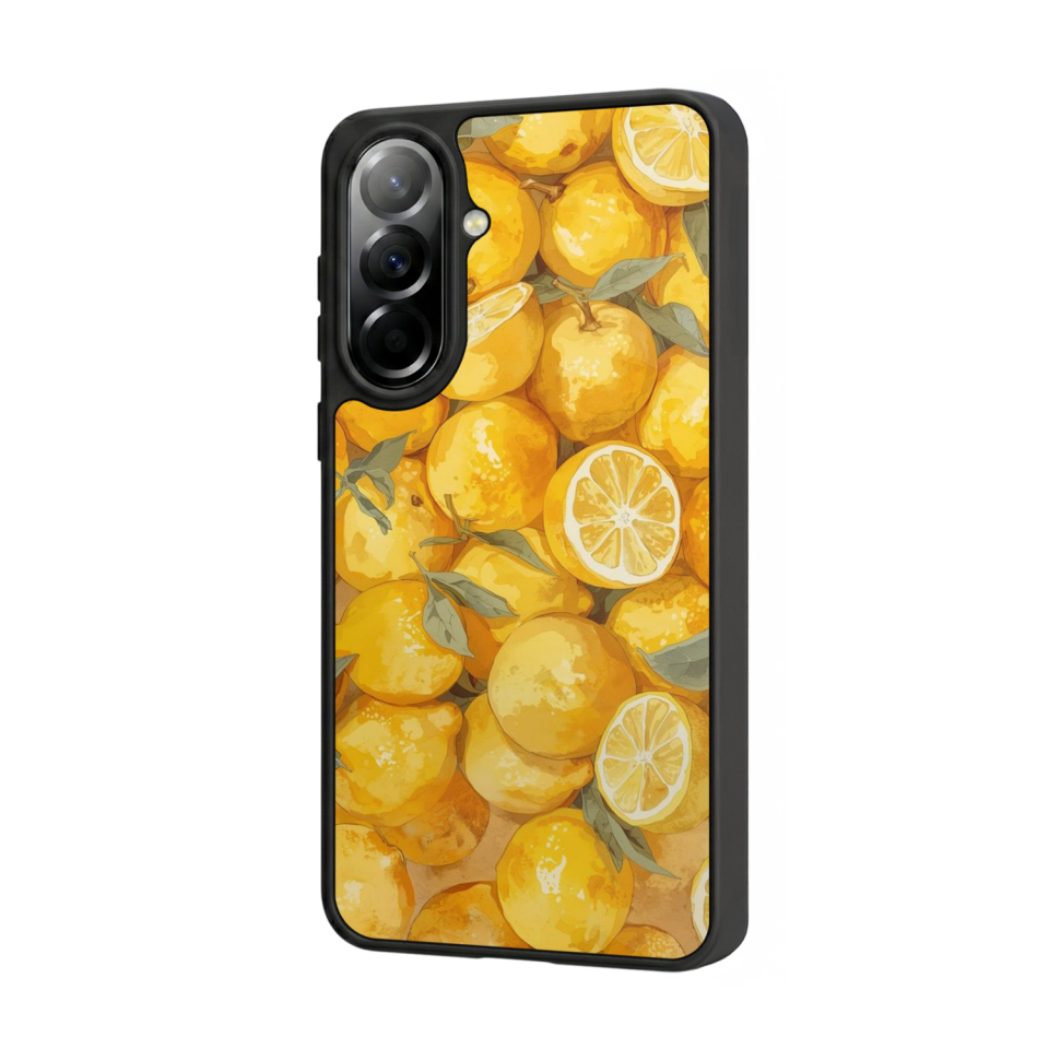 Samsung Galaxy A57 Uyumlu Limon Tasarımlı Glossy Premium Kılıf