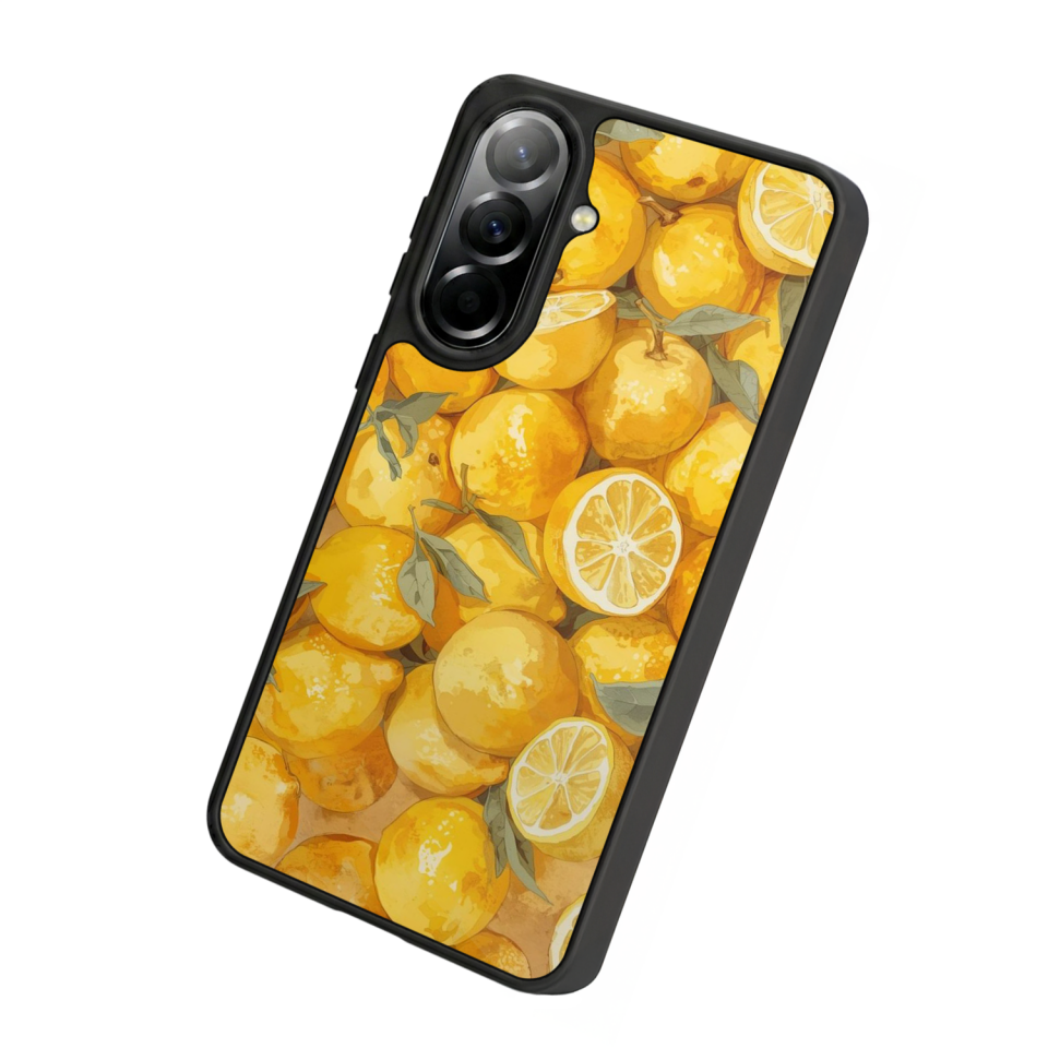 Samsung Galaxy A57 Uyumlu Limon Tasarımlı Glossy Premium Kılıf