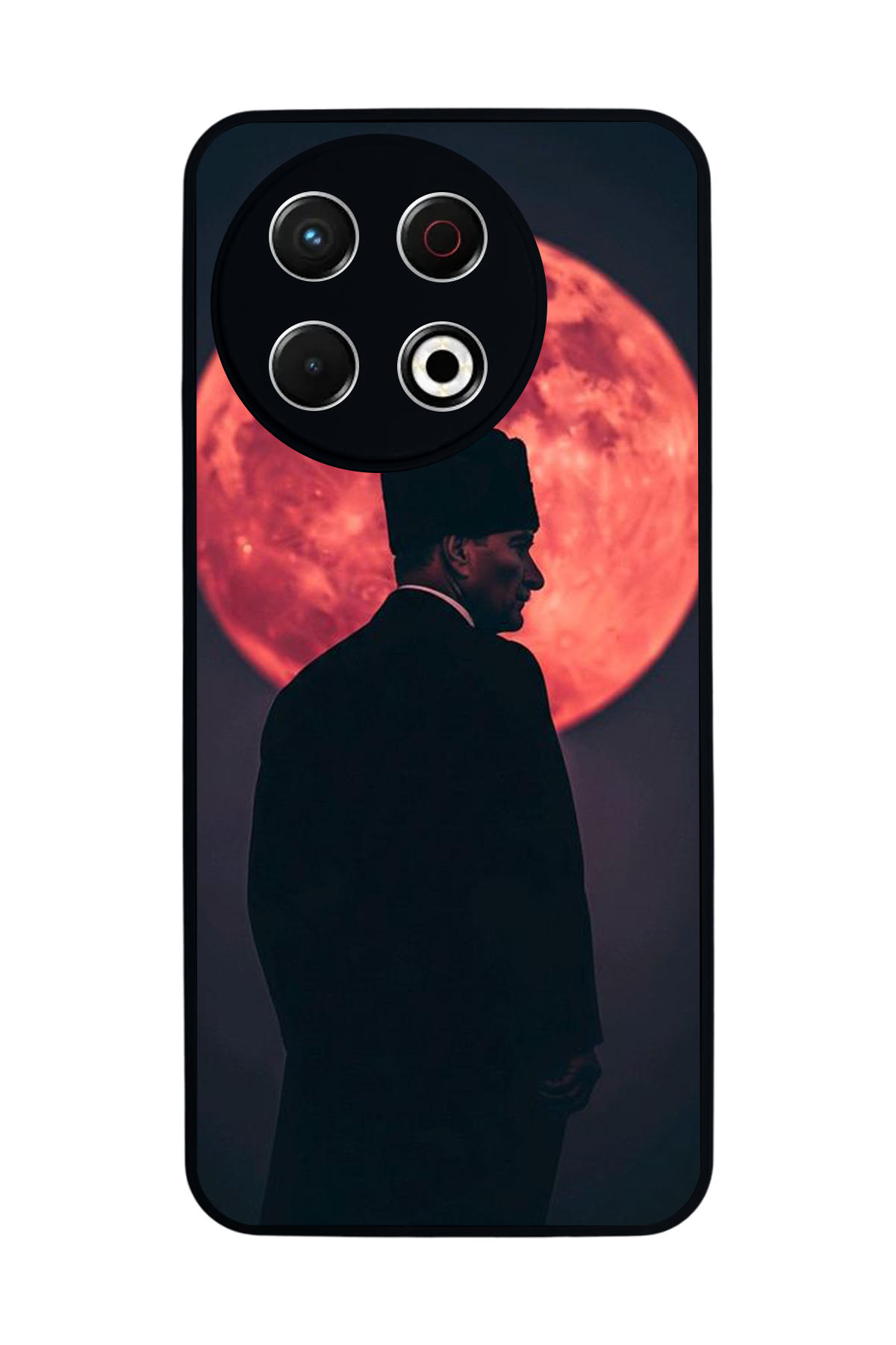 Tecno Spark 30 Pro Uyumlu Mustafa Kemal Ataturk Tasarımlı Glossy Premium Kılıf