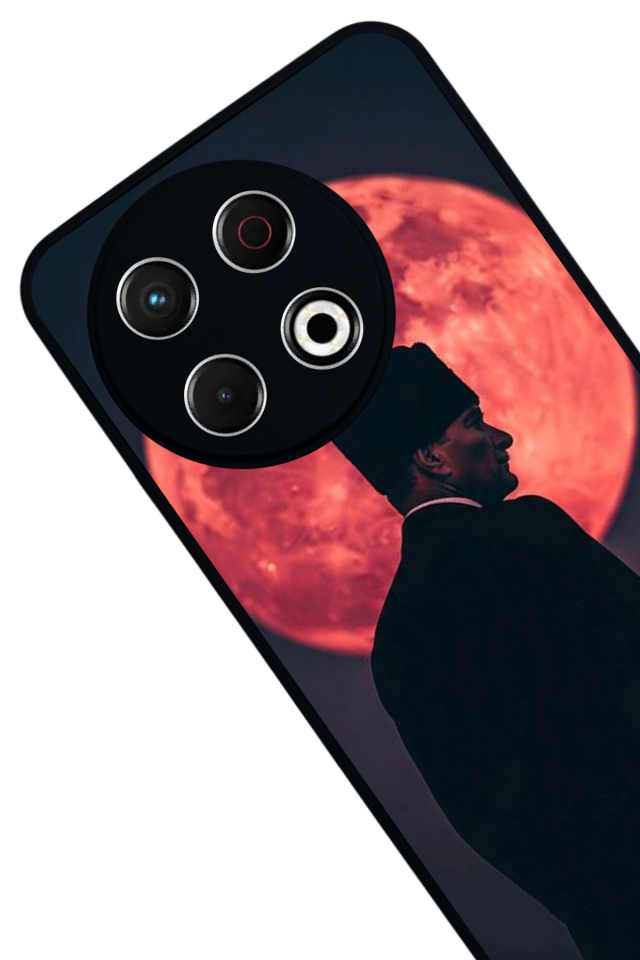 Tecno Spark 30 Pro Uyumlu Mustafa Kemal Ataturk Tasarımlı Glossy Premium Kılıf