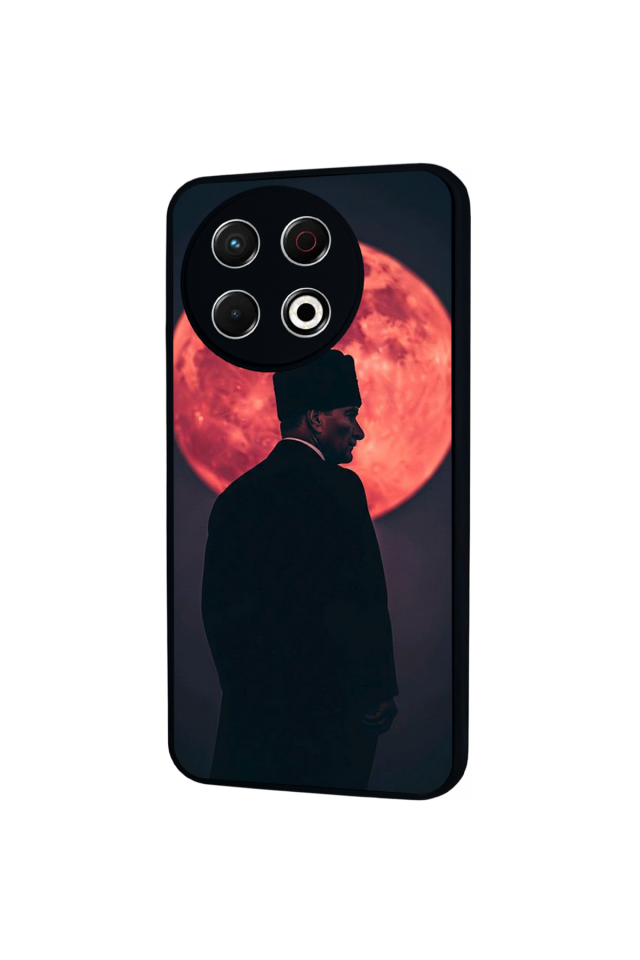 Tecno Spark 30 Pro Uyumlu Mustafa Kemal Ataturk Tasarımlı Glossy Premium Kılıf