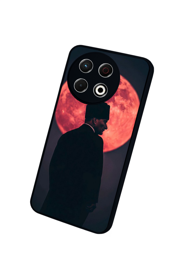 Tecno Spark 30 Pro Uyumlu Mustafa Kemal Ataturk Tasarımlı Glossy Premium Kılıf