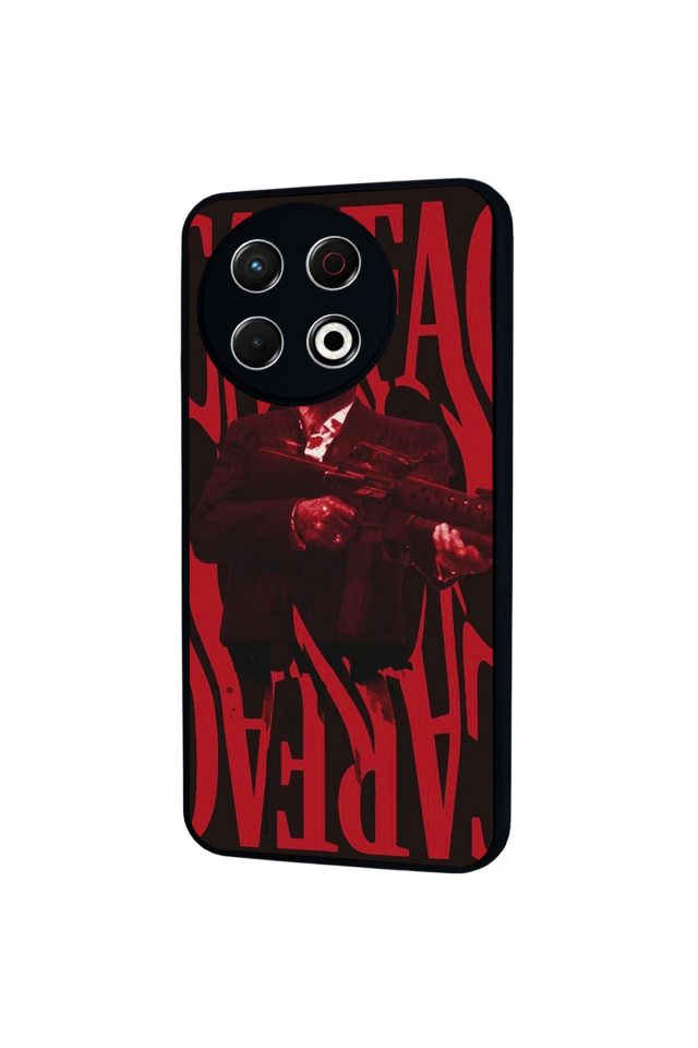 Tecno Spark 30 Pro Uyumlu Scarface Tasarımlı Glossy Premium Kılıf