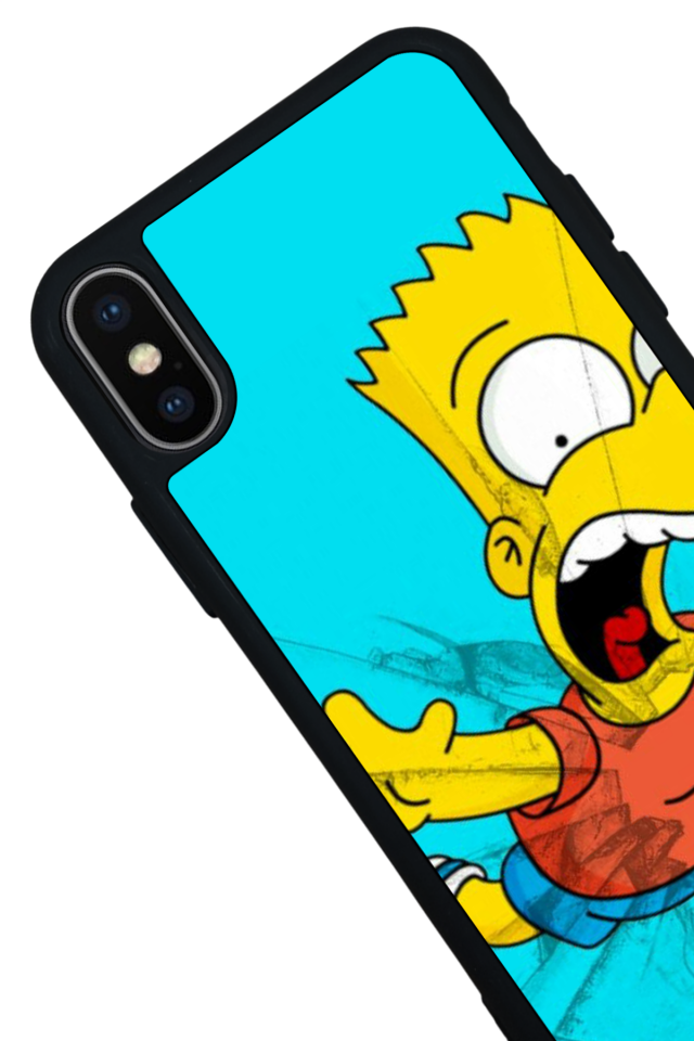 iPhone XS Max Uyumlu The Simpsons Tasarımlı Glossy Premium Kılıf