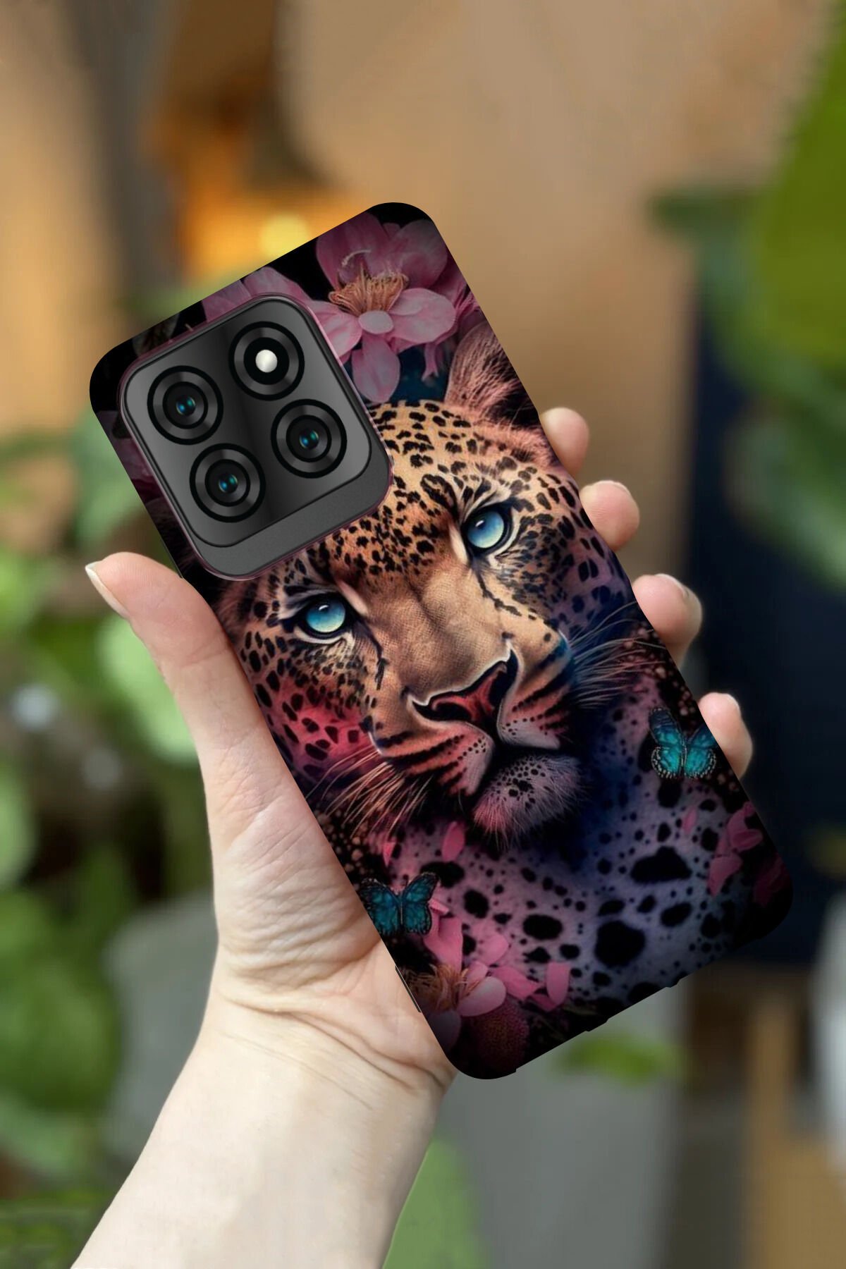 Reeder S71 Uyumlu Kamera Korumalı Kaplan Desenli HD Baskılı Silikon Kılıf