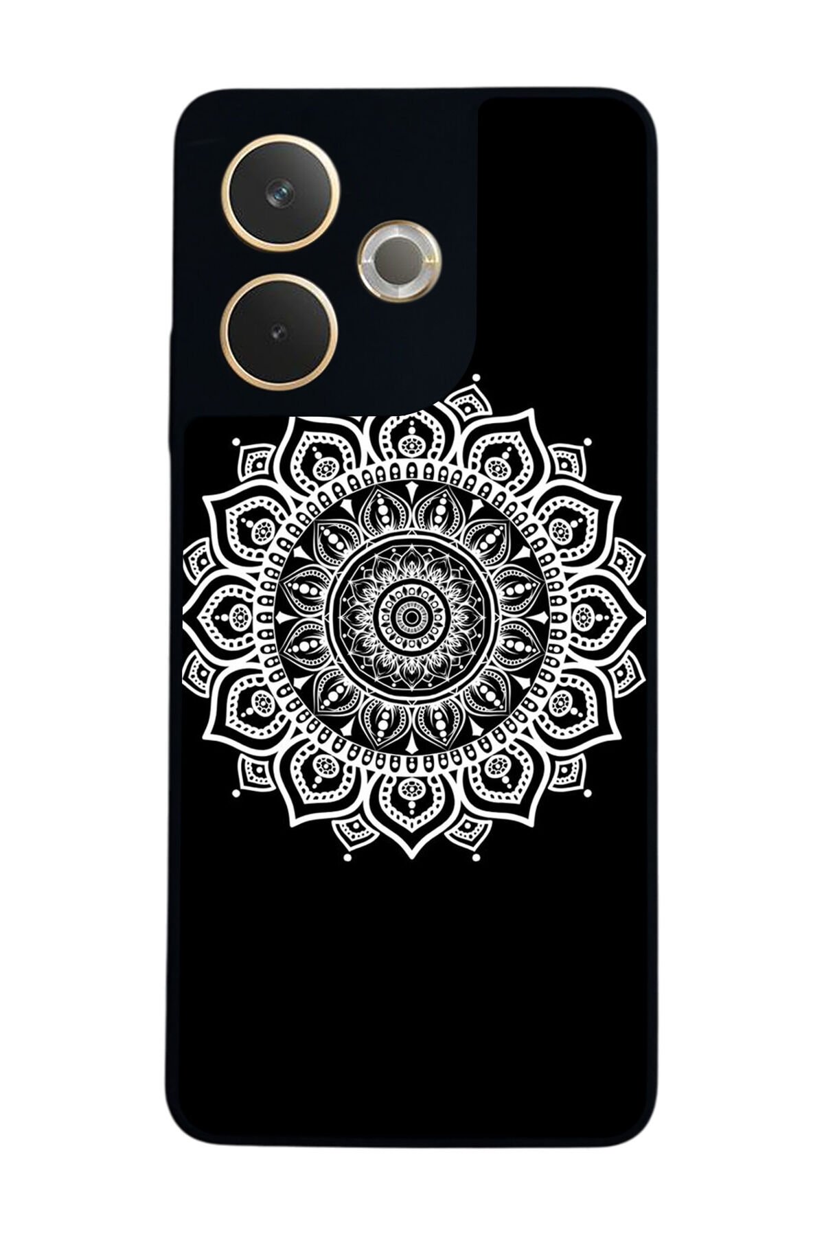 Oppo A5 Pro Uyumlu Mandala Tasarımlı Glossy Premium Kılıf