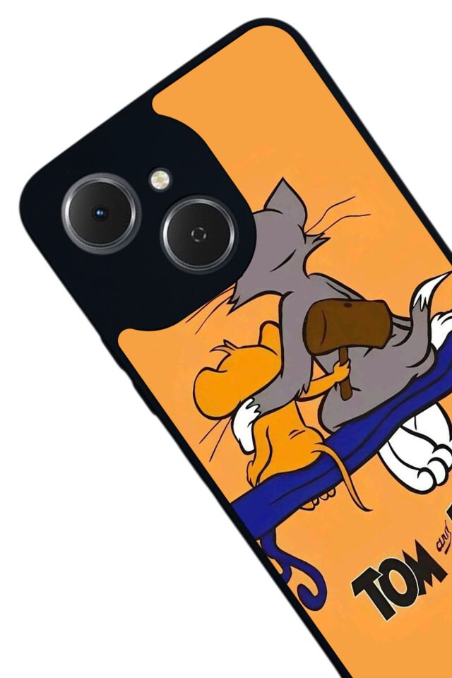 Tecno Spark 40C Uyumlu Tom And Jerry Tasarımlı Glossy Premium Kılıf