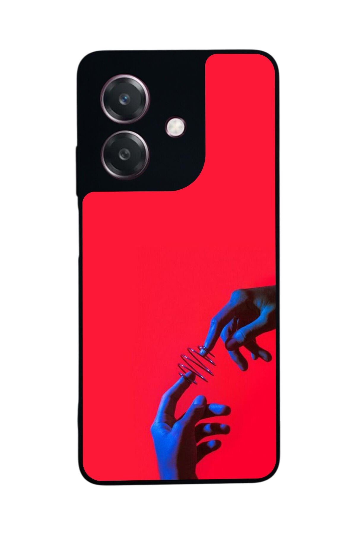 Oppo A3 5G Uyumlu Kirmizi Tasarımlı Glossy Premium Kılıf