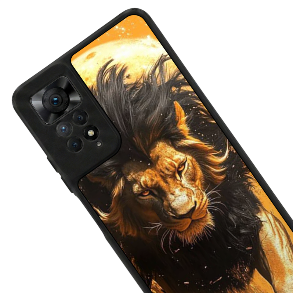 Xiaomi Redmi Note 12 Pro Uyumlu Aslan Tasarımlı Glossy Premium Kılıf