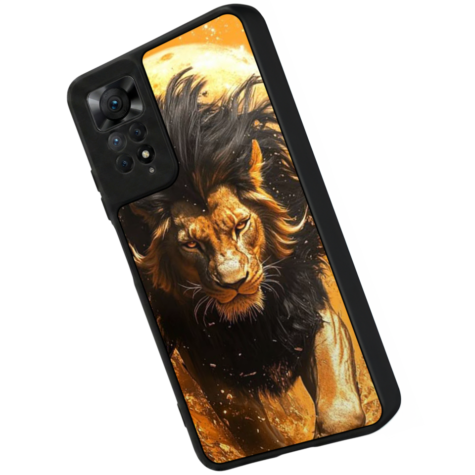 Xiaomi Redmi Note 12 Pro Uyumlu Aslan Tasarımlı Glossy Premium Kılıf