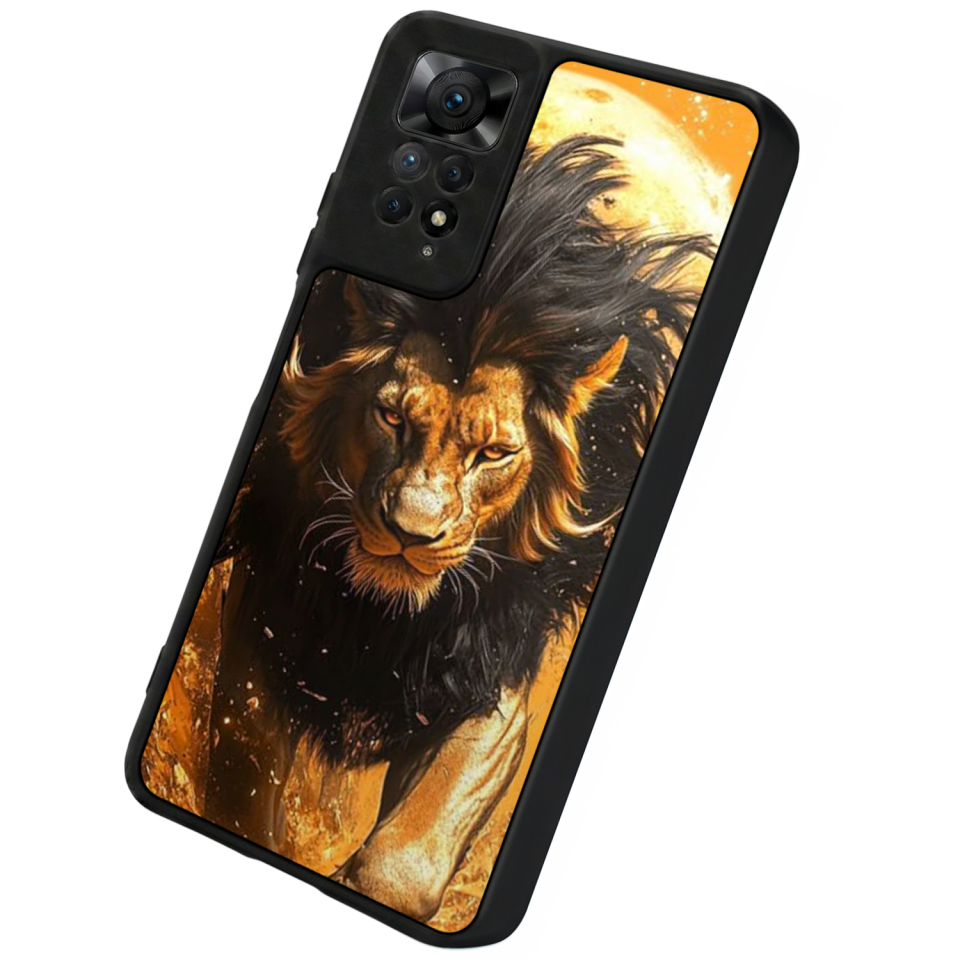 Xiaomi Redmi Note 12 Pro Uyumlu Aslan Tasarımlı Glossy Premium Kılıf
