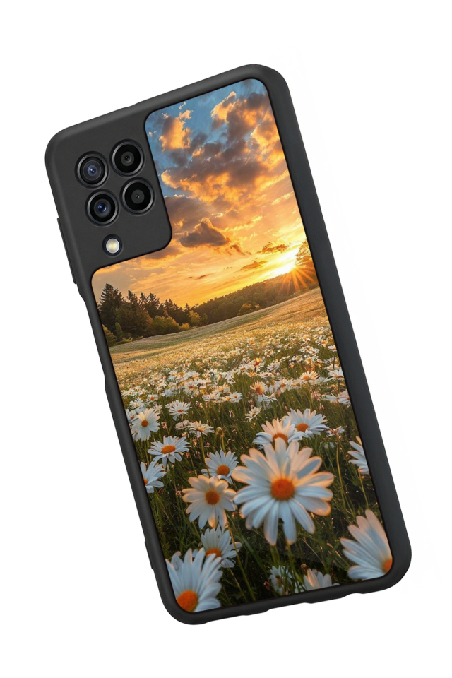 Samsung Galaxy M32 Uyumlu Cicek Tasarımlı Glossy Premium Kılıf