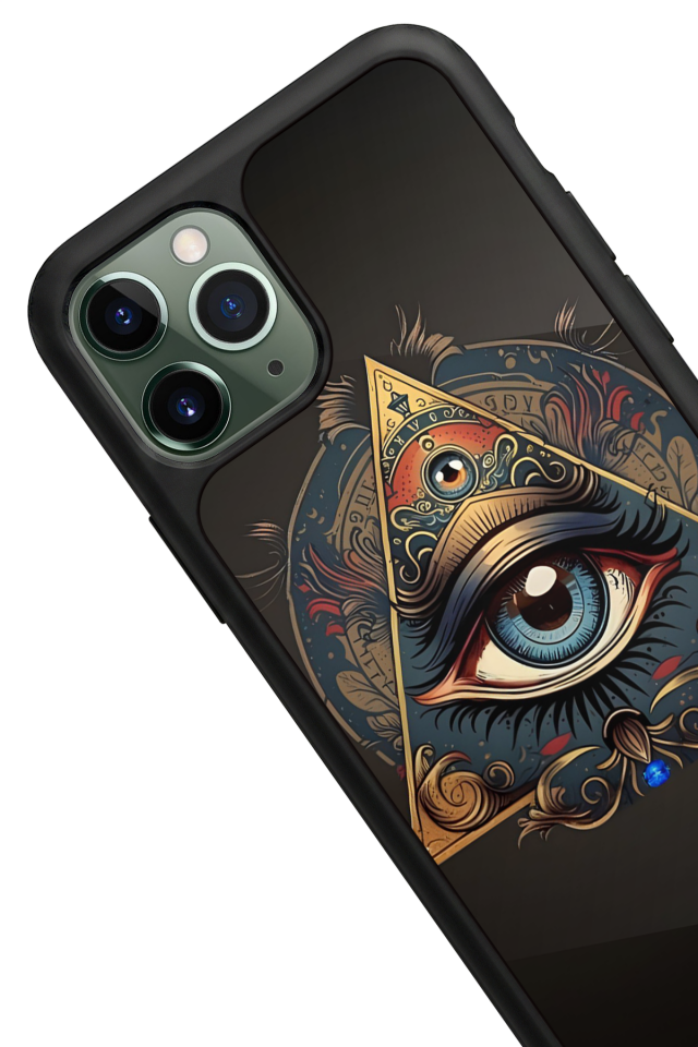 iPhone 11 Pro Max Uyumlu Göz Tasarımlı Glossy Premium Kılıf