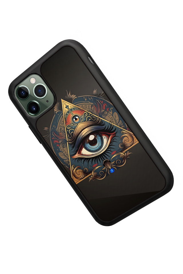 iPhone 11 Pro Max Uyumlu Göz Tasarımlı Glossy Premium Kılıf