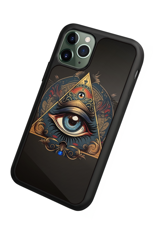 iPhone 11 Pro Max Uyumlu Göz Tasarımlı Glossy Premium Kılıf