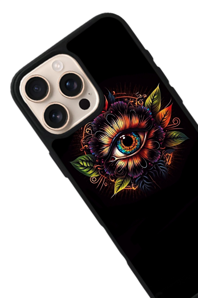 iPhone 14 Pro Uyumlu Göz Tasarımlı Glossy Premium Kılıf