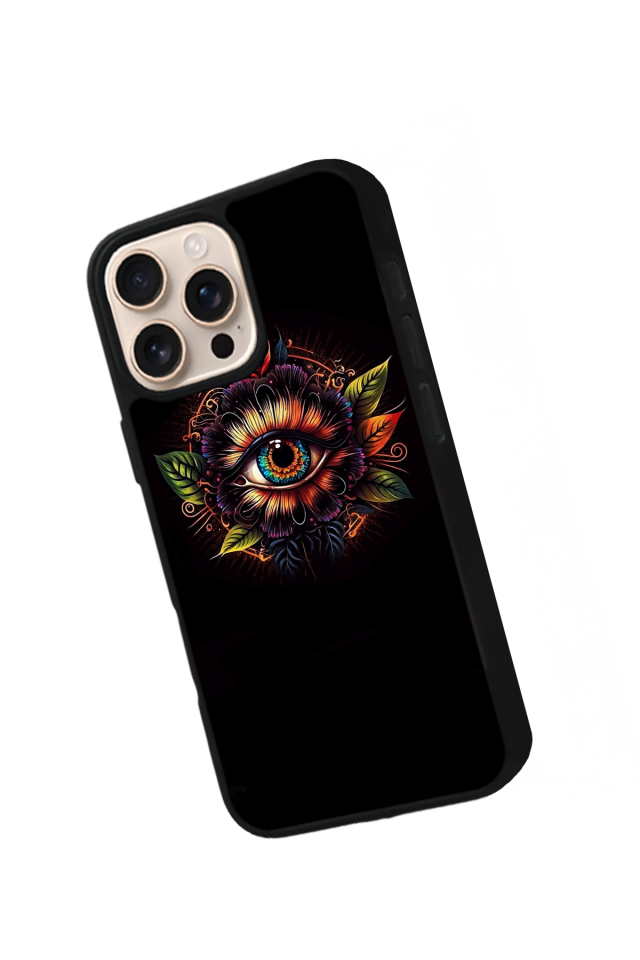 iPhone 14 Pro Uyumlu Göz Tasarımlı Glossy Premium Kılıf