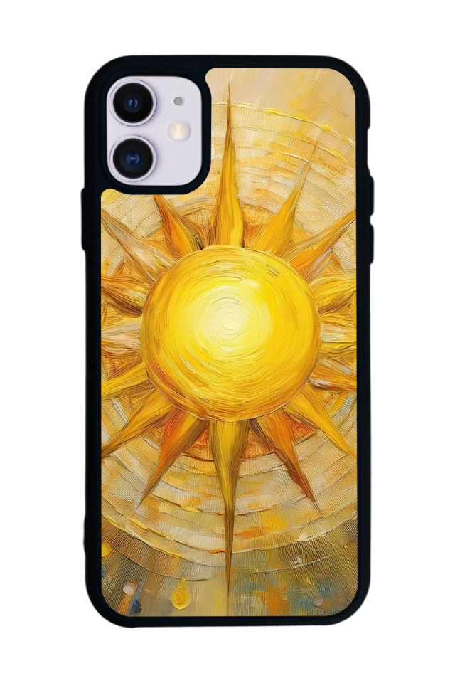 iPhone 11 Uyumlu Güneş Tasarımlı Glossy Premium Kılıf