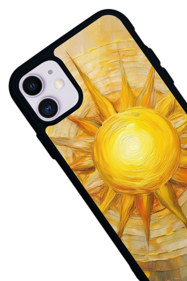 iPhone 11 Uyumlu Güneş Tasarımlı Glossy Premium Kılıf