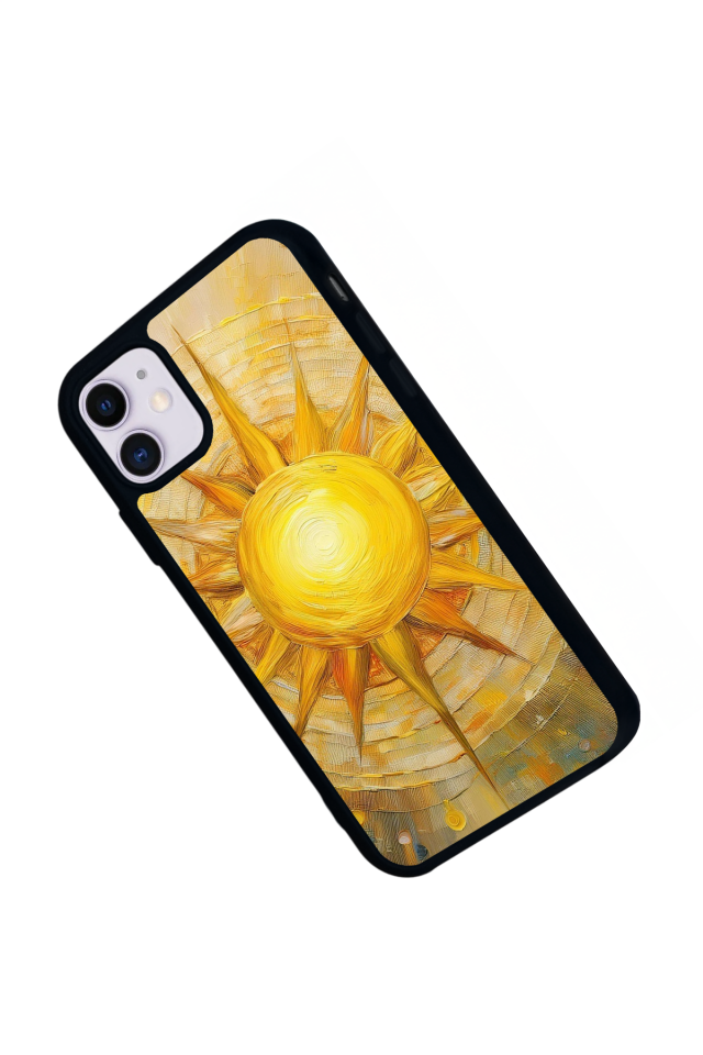 iPhone 11 Uyumlu Güneş Tasarımlı Glossy Premium Kılıf