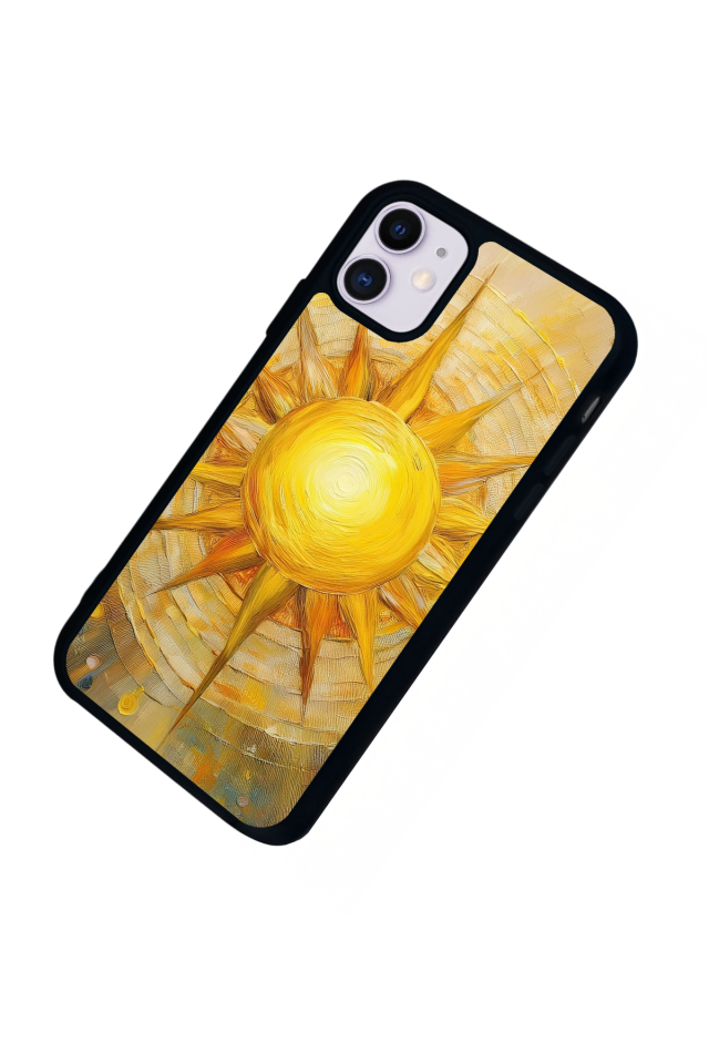 iPhone 11 Uyumlu Güneş Tasarımlı Glossy Premium Kılıf