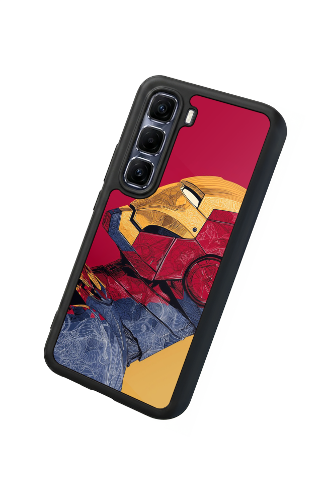 Infinix Hot 60 Pro Plus Uyumlu  Iron Man ( Demir Adam ) Tasarımlı Glossy Premium Kılıf
