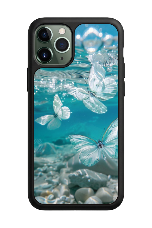 iPhone 11 Pro Uyumlu Kelebek Tasarımlı Glossy Premium Kılıf