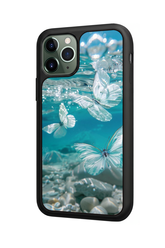 iPhone 11 Pro Uyumlu Kelebek Tasarımlı Glossy Premium Kılıf