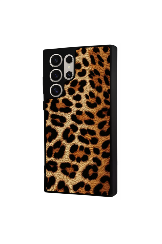 Samsung Galaxy S22 Ultra Uyumlu Leopar Tasarımlı Glossy Premium Kılıf