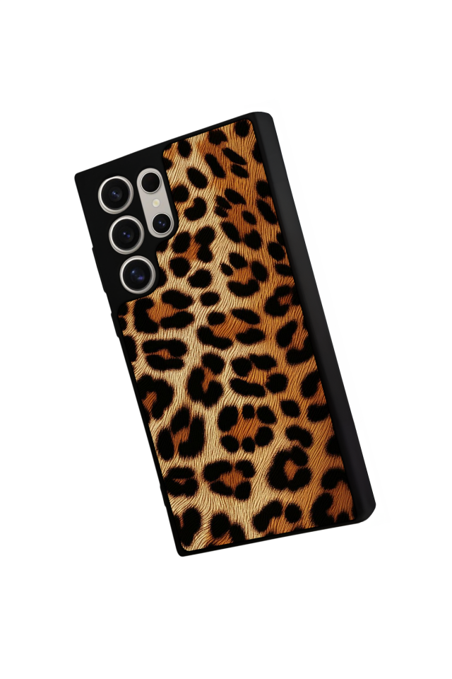 Samsung Galaxy S22 Ultra Uyumlu Leopar Tasarımlı Glossy Premium Kılıf